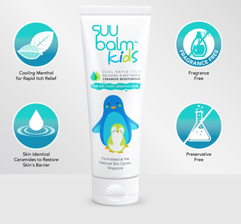 Suu Balm Kids Dual Rapid Itch Relieving & Restoring Ceramide Moisturiser (75ml)