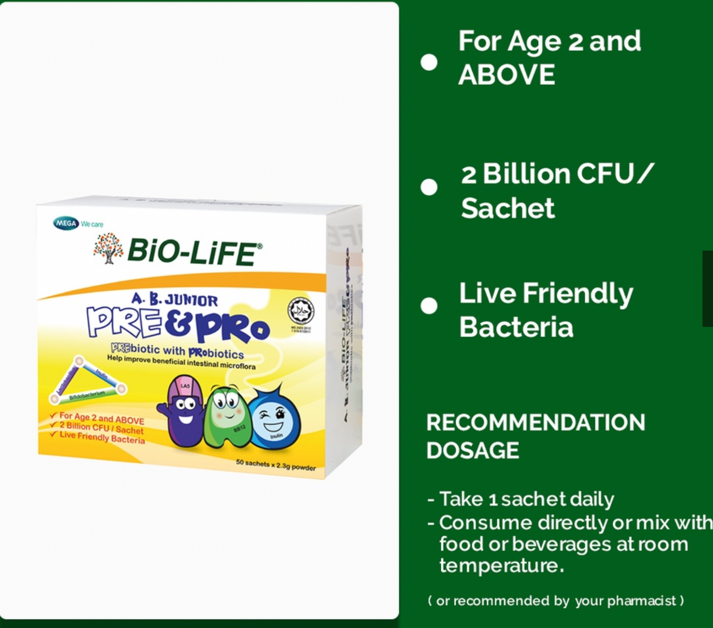 BiO-LiFE A.B. Junior Pre & Pro 10 sachets