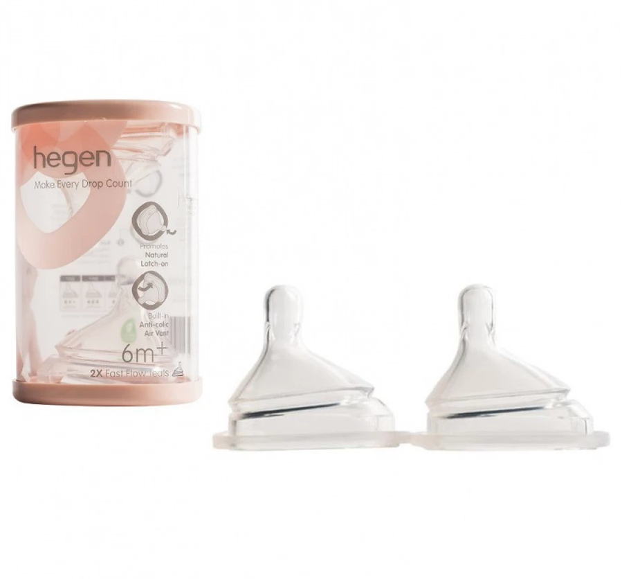 HEGEN Teat (Extra Slow/Slow/Med/Fast/Thick) Flow (2-pack)