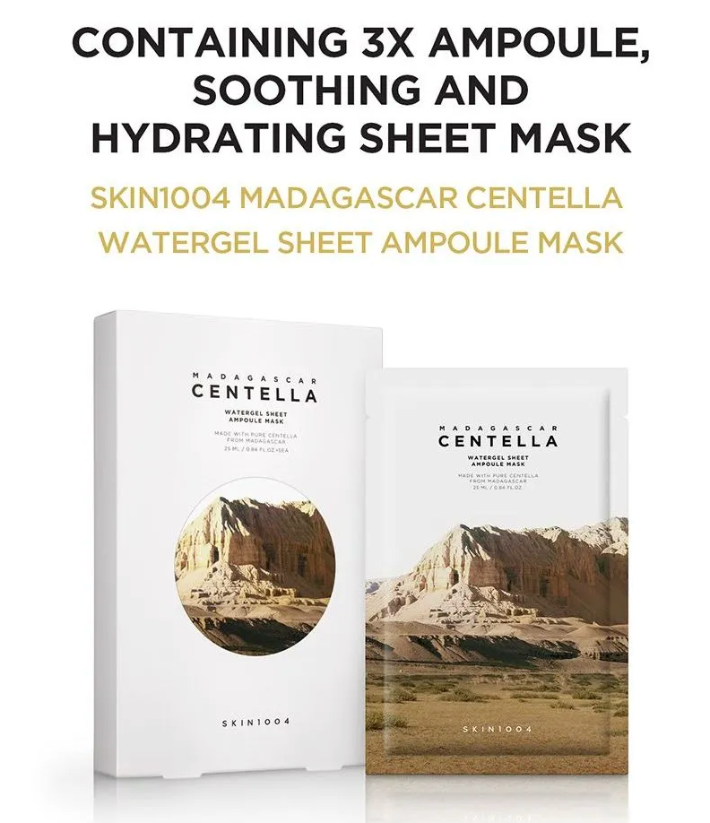 SKIN1004 Madagascar Centella Water Gel Sheet Ampoule Mask - 25ml x 5pcs
