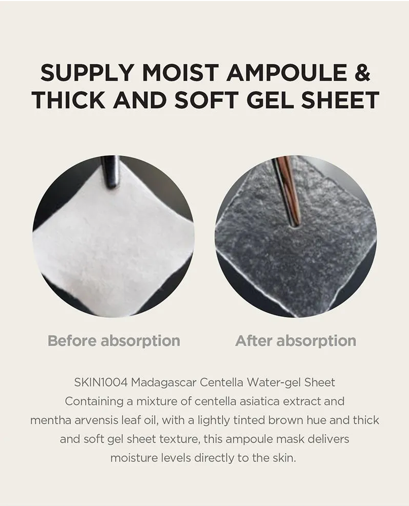 SKIN1004 Madagascar Centella Water Gel Sheet Ampoule Mask - 25ml x 5pcs