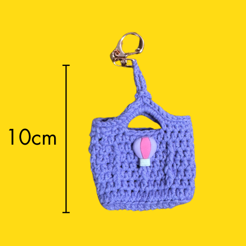 Crochet Mini-bag AirPods case with Keychain