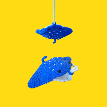 Crochet Little Stingray Keychain | AirPods case