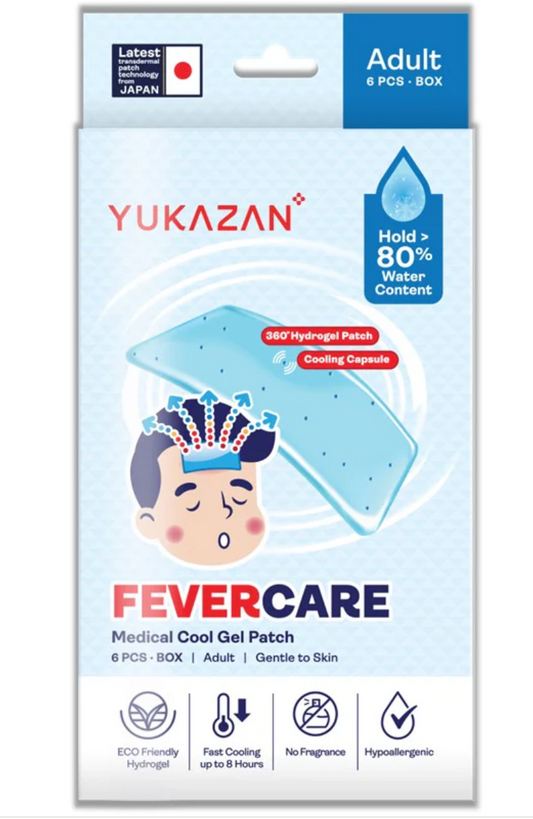 Yukazan Adult Fevercare Medical Cool Gel Patch 6's