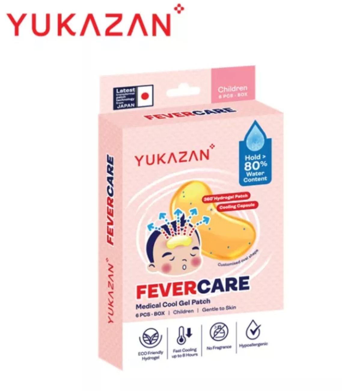 Yukazan Child Fevercare Medical Cool Gel Patch 6'S