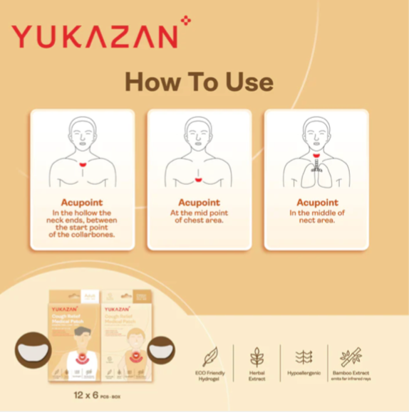 YUKAZAN Kids Cough Relief Medical Patch 6's