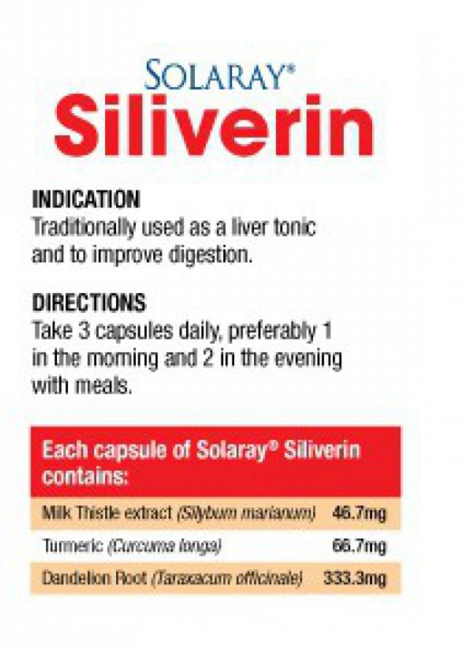 Solaray Siliverin Liver Support 2x90s