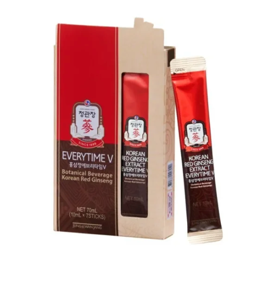 JUNG KWAN JANG EVERYTIME V BOTANICAL BEVERAGE KOREAN RED GINSENG 10ML X 7S