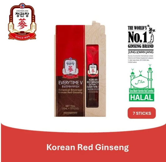 JUNG KWAN JANG EVERYTIME V BOTANICAL BEVERAGE KOREAN RED GINSENG 10ML X 7S