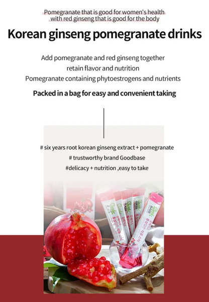 Jung Kwan Jang Pomegranate with Korean Red Ginseng Stick (10ml x 30 sticks)