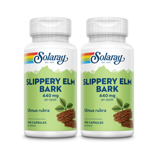 Solaray Slippery Elm Bark Digestive Support Help Soothe The Digestive Tract (2x100's)