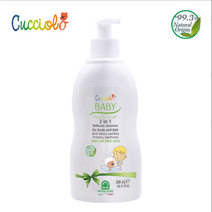 Cucciolo Baby 2in1 Delicate Cleanser For Body & Hair (300ml)