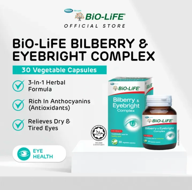 BiO-LiFE Bilberry & Eyebright Complex 30 capsules