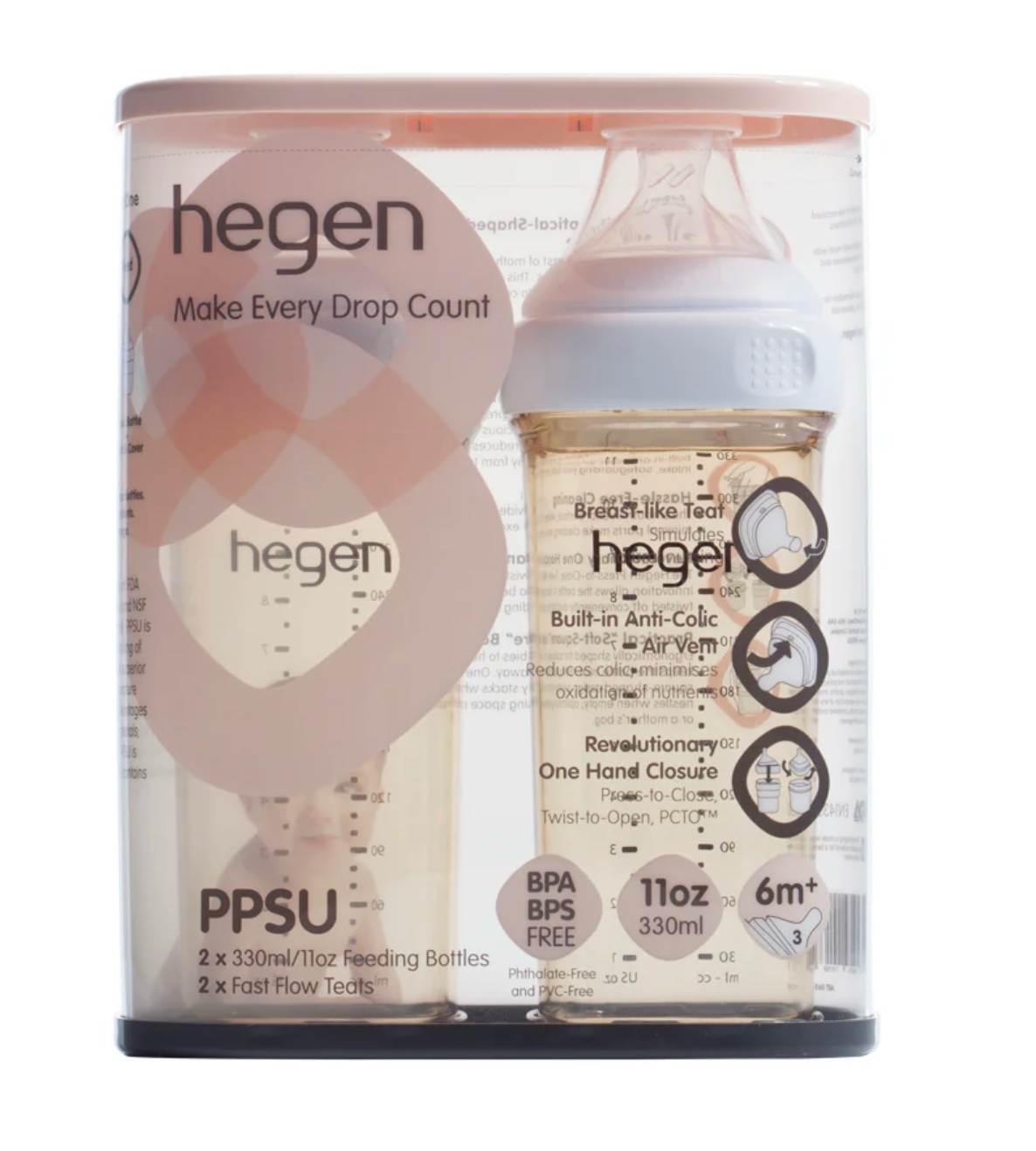 Hegen PCTO™ 330ml/11oz Feeding Bottle PPSU (2-pack)